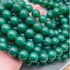 Агат тонированный зеленый 12 мм