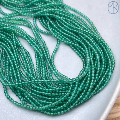 Агат тонированный зеленый 2 мм 