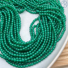 Агат тонированный зеленый 3 мм 