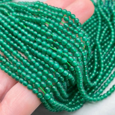 Агат тонированный зеленый 3 мм 