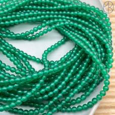 Агат тонированный зеленый 4 мм 