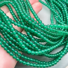 Агат тонированный зеленый 4 мм 