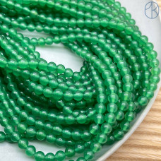 Агат тонированный зеленый  6 мм 