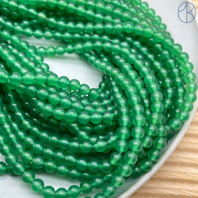 Агат тонированный зеленый  6 мм 