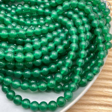 Агат тонированный зеленый  8 мм 