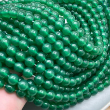 Агат тонированный зеленый  8 мм 