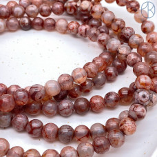 Агат Вены Дракона коричневый 8 мм 