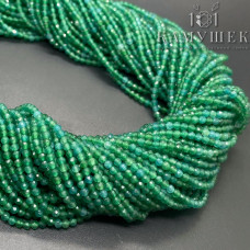 Агат зеленый микроогранка 2 мм
