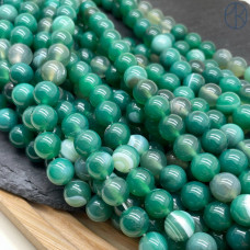 Агат зеленый тонированный 10 мм