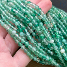 Агат зеленый тонированный 4 мм