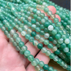 Агат зеленый тонированный 6 мм