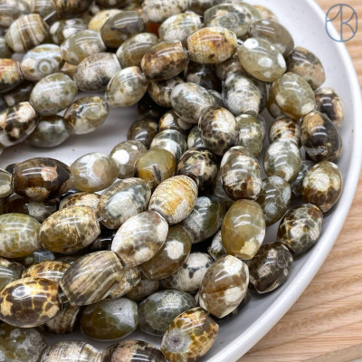 Агат желто-коричневый бочата 15х12 мм