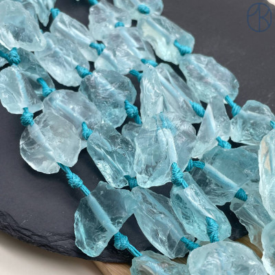 Аквакварц куски голубой ~ 18-35 мм
