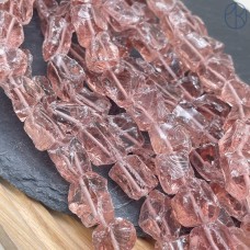 Аквакварц куски темно-розовый ~ 14-19 мм