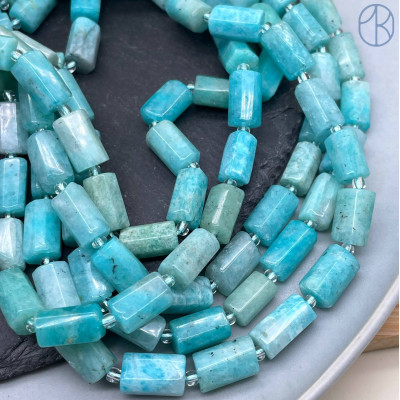 Амазонит фриформ цилиндр ~ 11-12 мм
