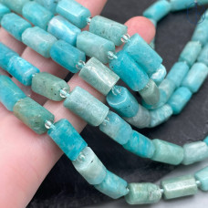 Амазонит фриформ цилиндр ~ 11-12 мм