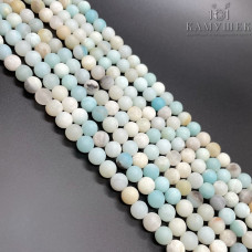 Амазонит микс матовый 6 мм