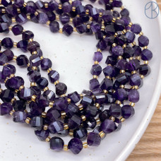 Аметист крученая огранка 8 мм