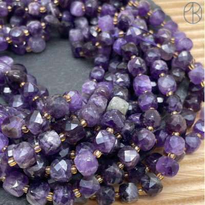 Аметист куб огранка 9 мм
