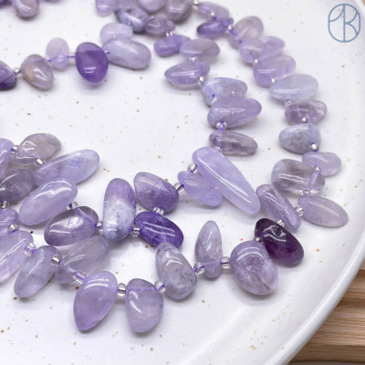 Аметист лавандовый галтовка ~ 11-14 мм