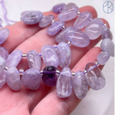 Аметист лавандовый галтовка ~ 11-14 мм Аметист лавандовый галтовка ~ 11-14 мм