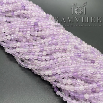 Аметист лавандовый микроогранка 4 мм