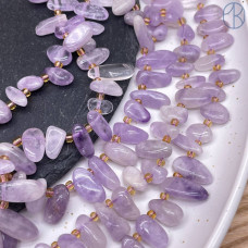 Аметист лавандовый сколы ~ 12-16 мм