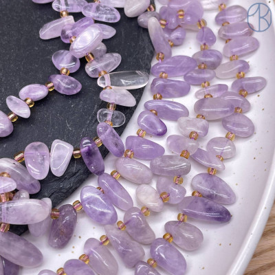 Аметист лавандовый сколы ~ 12-16 мм