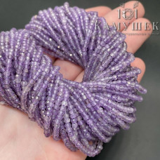 Аметист рондели микроогранка 2х3 мм