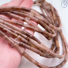 Авантюрин клубничный трубочки 13х4 мм