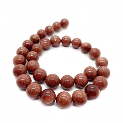 Авантюрин коричневый имитация 12 мм 