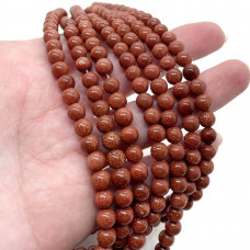 Авантюрин коричневый имитация 6 мм 