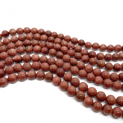 Авантюрин коричневый имитация 8 мм 