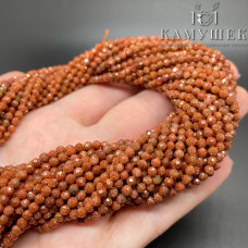 Авантюрин коричневый имитация микроогранка 3 мм