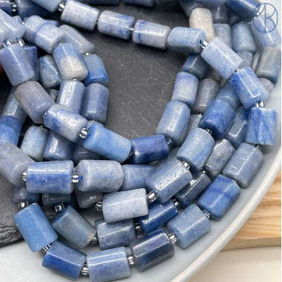 Авантюрин синий фриформ цилиндр ~ 11-12 мм