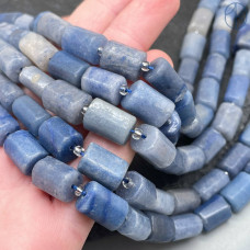 Авантюрин синий фриформ цилиндр ~ 11-12 мм