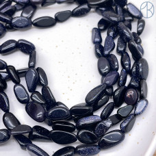 Авантюрин синий имитация галтовка ~ 8-10 мм