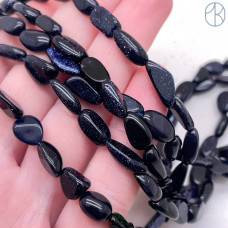 Авантюрин синий имитация галтовка ~ 8-10 мм