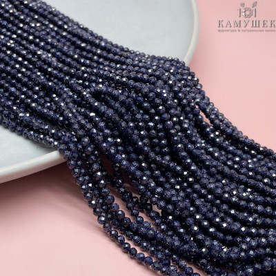 Авантюрин синий имитация микроогранка 3 мм