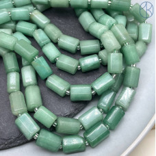 Авантюрин зеленый фриформ цилиндр ~ 11-12 мм