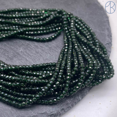 Авантюрин зеленый имитация микроогранка 3х2 мм