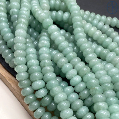 Авантюрин зеленый рондель ~ 10х6 мм