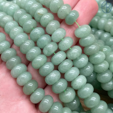 Авантюрин зеленый рондель ~ 10х6 мм