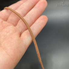 Бархатный шнур коричневый 2*1,5мм