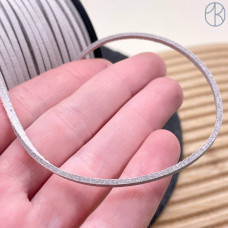 Бархатный шнур светло-серый 2х1,5мм