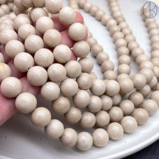 Белая речная яшма 12 мм