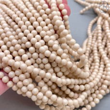 Белая речная яшма 4 мм