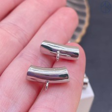 Бейл-бусина, цвет серебро 16х5 мм 