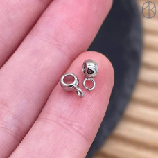 Бейл бусина, цвет серебро 4 мм 