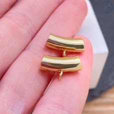 Бейл-бусина, цвет золото 16х5 мм 